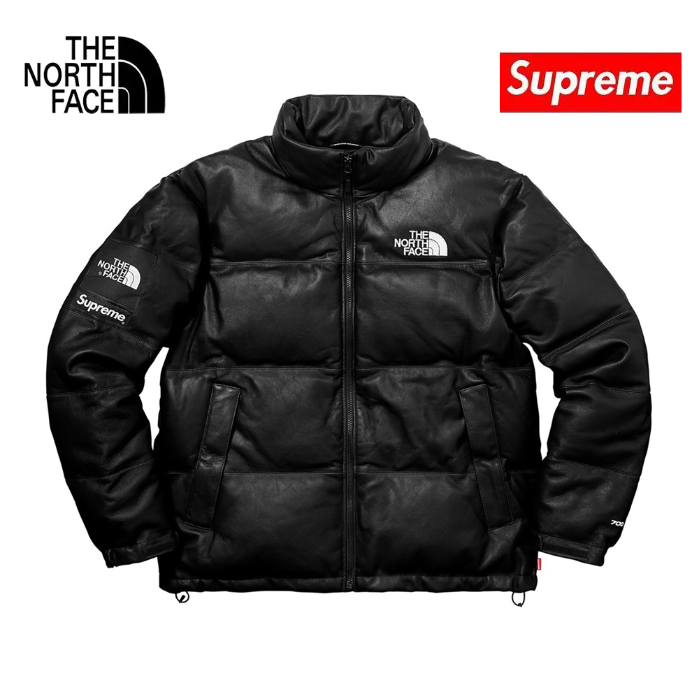 SUPREME×THE NORTH FACE 17FW LEATHER NUPTSE JACKET シュプリーム ...
