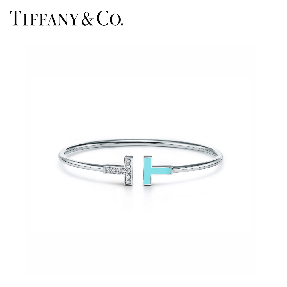 Tiffany  Tワイヤーブレス  ダイヤモンドターコイズレディース