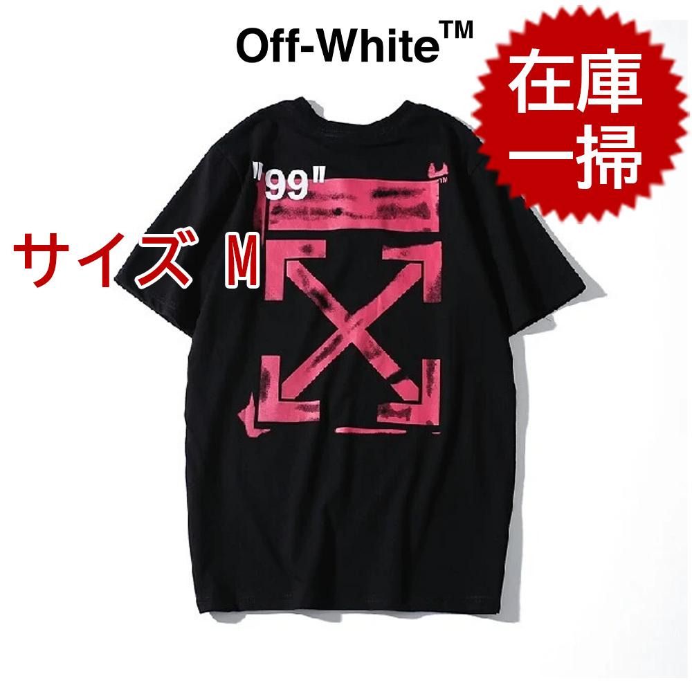 OFF-WHITE STENCILストライプオーバーサイズTシャツ