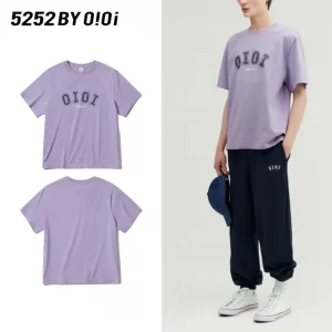 5252 BY O!Oi OiOi BLACKPINK ROSE着用 SIGNATURE T-SHIRTS シグネチャーTシャツ パープル (1)