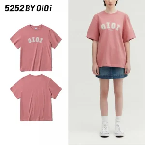 5252 BY O!Oi OiOi BLACKPINK ROSE着用 SIGNATURE T-SHIRTS シグネチャーTシャツ ピンク (1)(1)