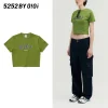 5252 BY O!Oi OiOi SIGNATURE CROP Logo T-SHIRTS シグネチャーTシャツ レディース グリーン (1)