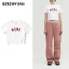 5252 BY O!Oi OiOi SIGNATURE CROP Logo T-SHIRTS シグネチャーTシャツ レディース ホワイト (1)