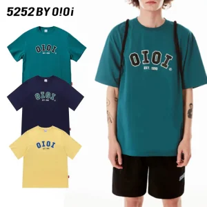 5252 BY O!Oi OiOi Signature Logo SIGNATURE T-SHIRTS 2021 シグネチャーTシャツ ネイビー イエロー グリーン (2)(1)