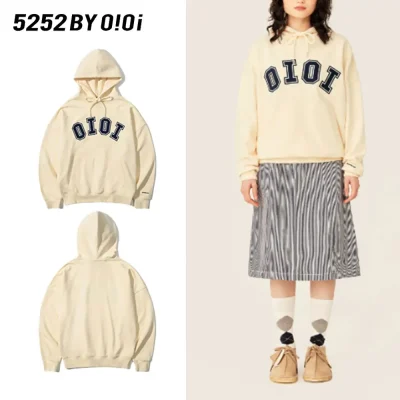 5252 BY O!Oi OiOi パーカー IGNATURE HOODIE シグネチャーパーカー 23秋 男女兼用 Cream