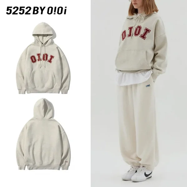 5252 BY O!Oi OiOi パーカー SIGNATURE HOODIE シグネチャーパーカー 23秋 男女兼用 オートミール (2)