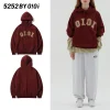 5252 BY O!Oi OiOi パーカー SIGNATURE HOODIE シグネチャーパーカー 23秋 男女兼用 バーガンディー (3)(2)