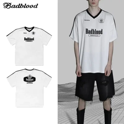 BADBLOOD バッドブラッド Tシャツ Sports Club 12 Tee 23-24AW秋冬 男女兼用 ホワイト (4)(1)