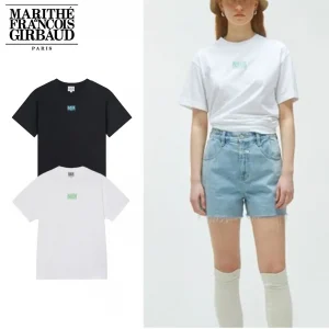 Marithe + Francois Girbaud マリテフランソワジルボー Tシャツ SMALL CLASSIC LOGO TEE 24 SS春夏 男女兼用 ブラック ホワイト (2)