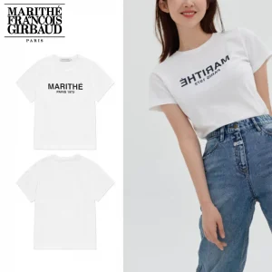 Marithe + Francois Girbaud マリテフランソワジルボー Tシャツ W REGULAR MARITHE TEE レディース ホワイト (4)