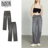 Marithe + Francois Girbaud マリテフランソワジルボー デニム・ジーパン W HIGH STRAIGHT DENIM PANTS  24SS春夏 レディース LIGHT GRAY  (4)