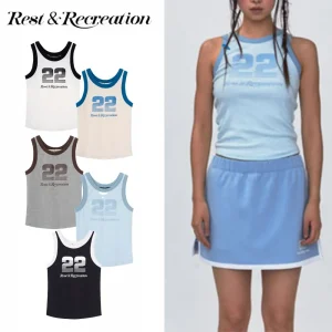 Rest & Recreation レストアンドレクリエーション RR 22 SLEEVELESS TOP タンクトップ 24 SS春夏 レディース WHITE CREAM SKY BLUE GREY BLACK ..