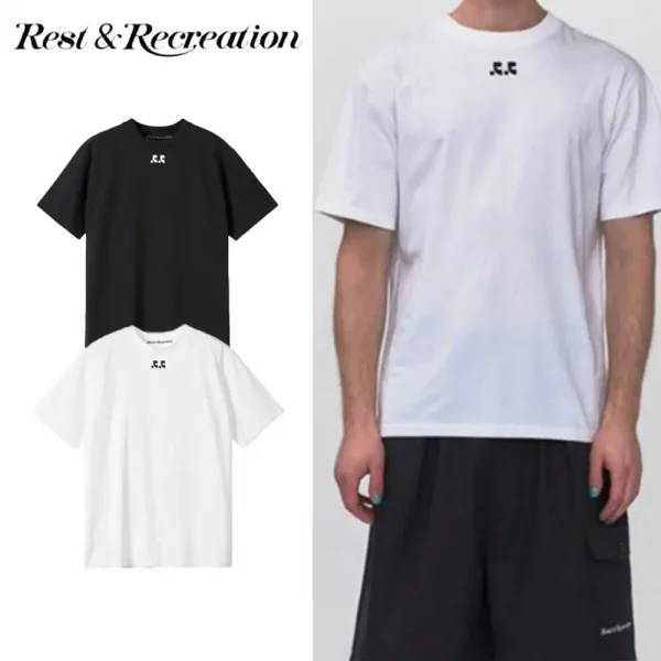 Rest & Recreation レストアンドレクリエーション RR LOGO OVERSIZE T-SHIRT 24SS春夏 男女兼用 ブラック ホワイト ..