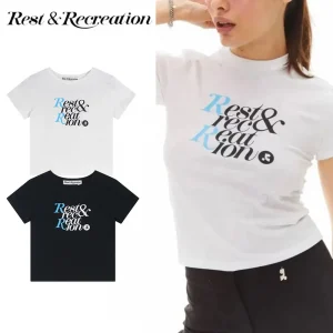Rest & Recreation レストアンドレクリエーション Tシャツ 24SS春夏 レディース ブラック ホワイト ..