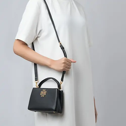 Tory Burch トリーバーチ バッグ Micro Satchel ブリテン マイクロ サッチェル バッグ レディース ブラック – Simpl  White