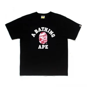 A BATHING APE アベイシングエイプ Tシャツ レディース ブラック ホワイト 01