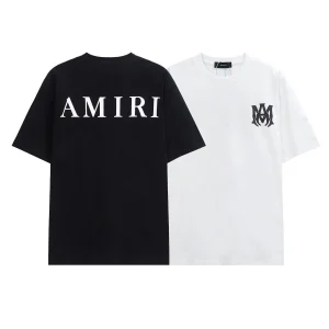 AMIRI アミリ Tシャツ 男女兼用 2024春夏秋 ブラック ホワイト 01