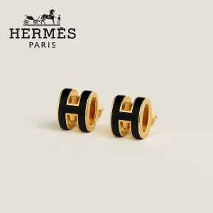 HERMES エルメス Mini Pop H ミニ ポップH ピアス イヤリング レディース ブラック ホワイト オレンジ レッド グレイ H608002 (1)