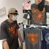 Mardi Mercredi マルディメクルディ Tシャツレディース オレンジ花 01