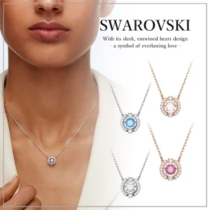 Swarovski スワロフスキー ネックレス Una ウナ レディース シルバー ローズゴール ブルー レッド ホワイト 5279425 5279421 5286137 5272364 (1)