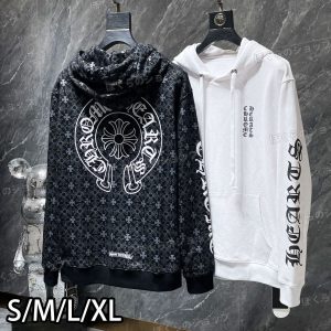 黒/白】Chrome Hearts | クロムハーツ ☆CH ジップアップパーカ 総柄 フルジップ パーカー フード付き 前開き ファスナー メンズ  レディース スウェット 春着 秋着 カジュアル ブラック ホワイト – Simpl White